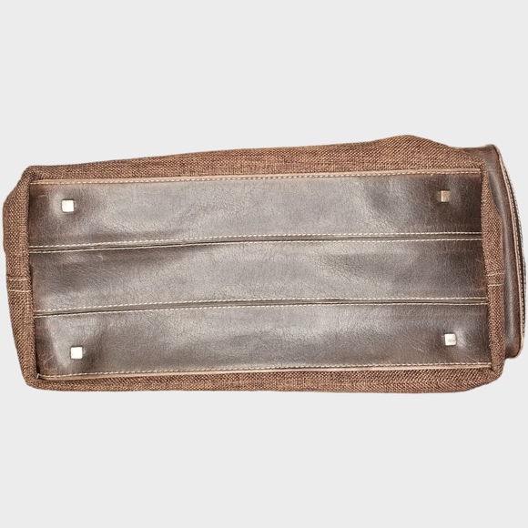 Matt & Nat Large Vegan Leather/Canvas Hobo, Brown EUC - Picture 6 of 7